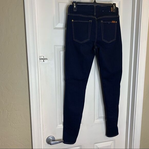 7 for all Mankind The Skinny Dark Denim Color Size 27 - Picture 4 of 11